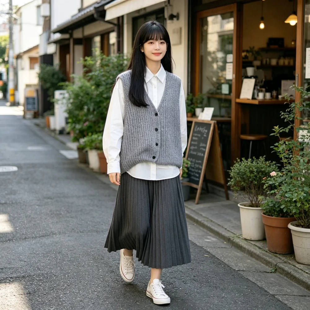Vest Cardigan Women Cozy Warm Comfy Snug Home Lounging Weekend Slow Living 니트 조끼 Beige V Collar Loose Fit Knit Solid Aura