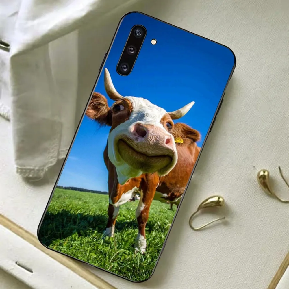 Cow Pattern Pink Dairy Cattle Cute Cartoon Phone Case For Redmi Note 4 X 5 A 6 7 8 T 9 9S 10 11 11S 11Epro Poco M3 pro