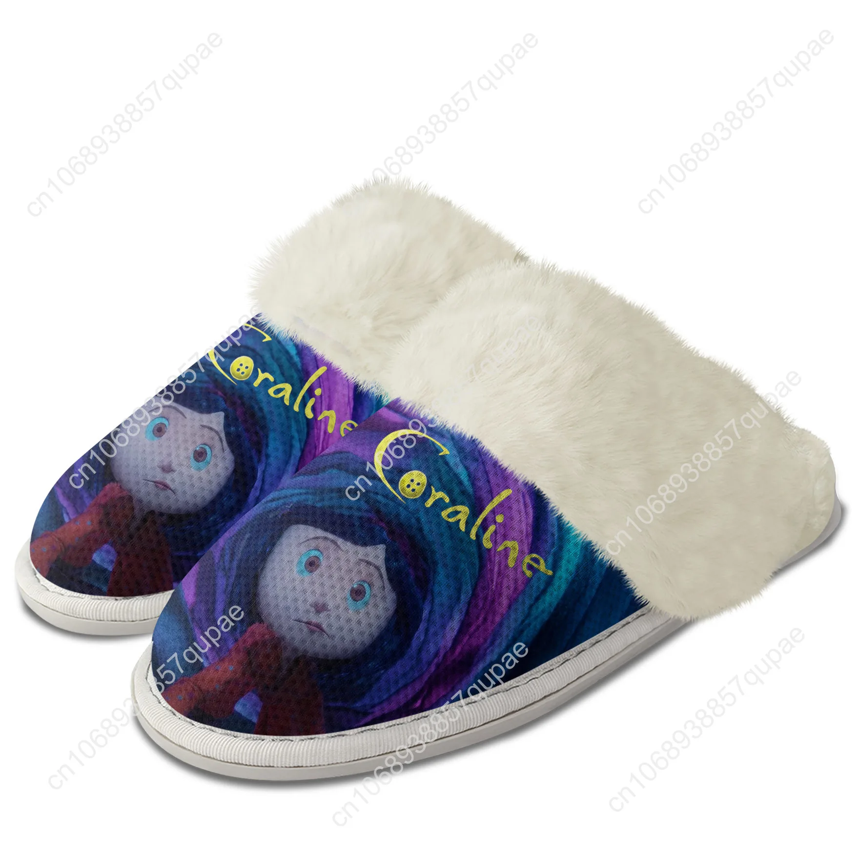 Hot Coraline Anime Cartoon Movie Horror Slippers Warm Houden Schoenen Heren Dames Ademend Thuis Katoen Thermische Lichtgewicht Slipper