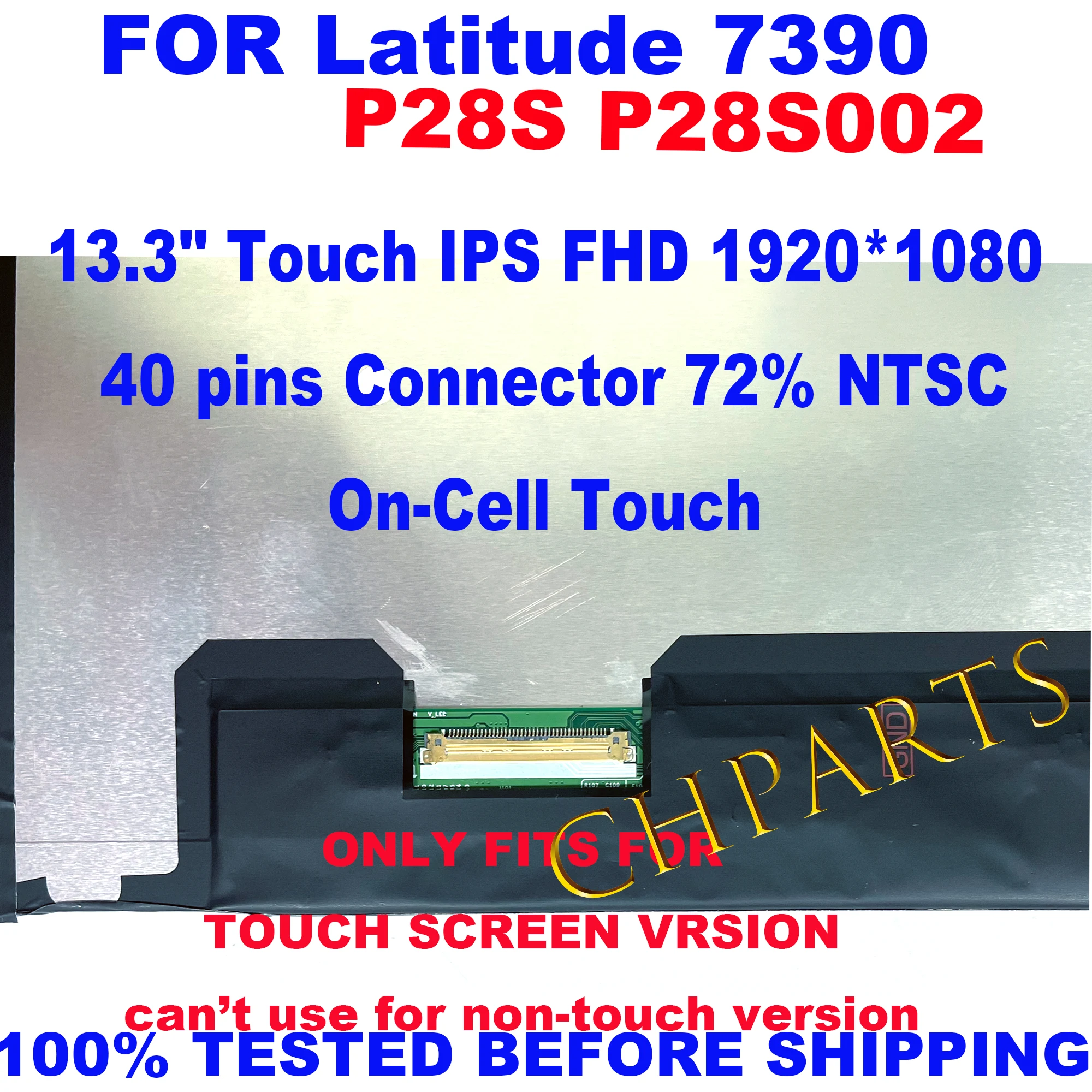 Imagem -03 - Lcd Touch Screen Substituição do Painel de Exibição Fhd 600 n3 B133hak01.4 Lp133wf6-spk1 Dell Latitude 7380 7390 P28s P28s002