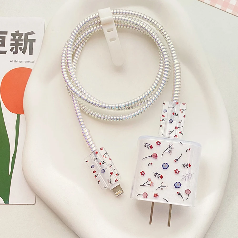 New USB Cable Cover Charger Protection Case For iPhone 15 14 13 Pro Max 18/20W Charger&Charging Cable Protector Data Wire Winder