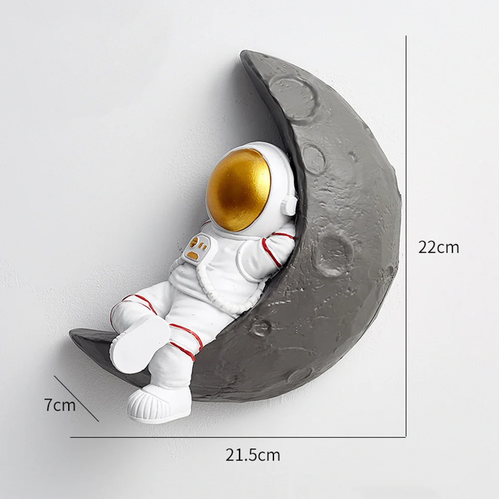 Wall Decoration Nordic Ins Modern Three-Dimensional Resin Astronaut Wall Decoration Living Room Background