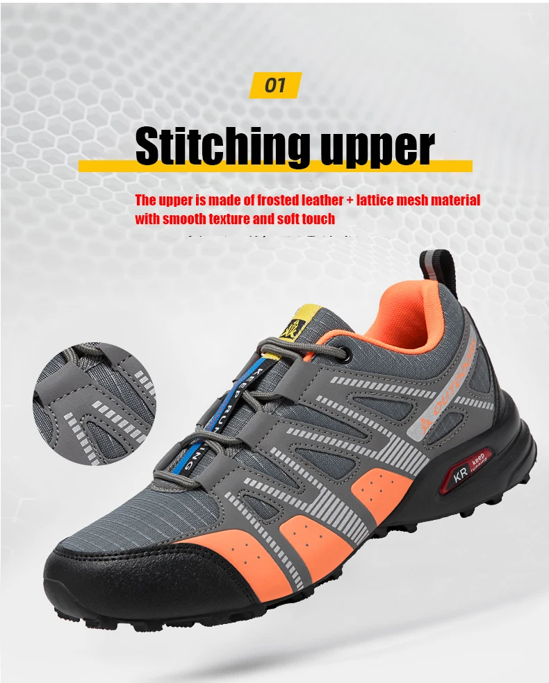 Herren Outdoor-Radschuhe, wasserdicht, rutschfest, Outdoor-Wanderschuhe, Outdoor-Taktische Trainingsschuhe, Wander- und Campingschuhe – Detail 5