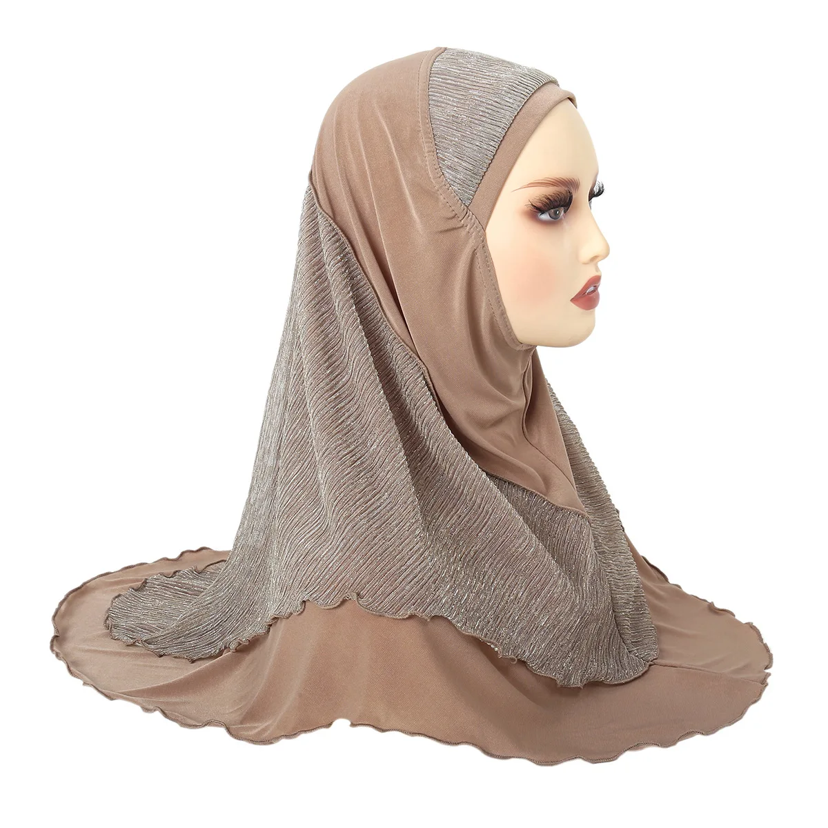 

Muslim Women Pull On Wear Instant Hijab Mesh Full Cover One Piece Amira Chemo Cap Bonnet Shawls Scarf Head Wrap Prayer Islamic