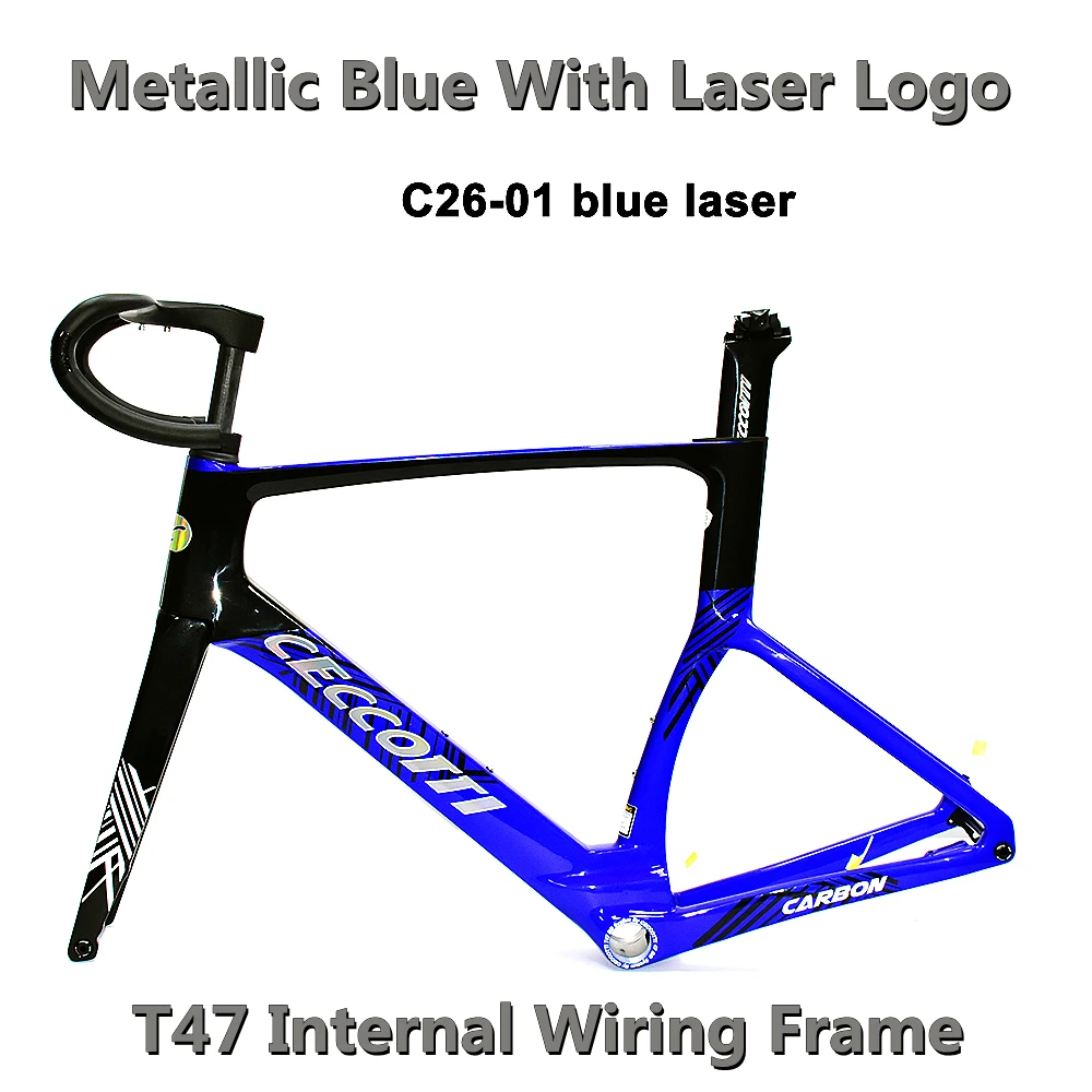 

Carbon Road Bicycle Frame, 700C Wheel, T47,Bottom Brake, Disc Brake, Bike Frame with Full Hidden Cable, Handlebar Frameset