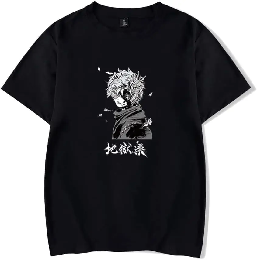 Hell's Paradise Jigokuraku Gabimaru Anime T-Shirt Merch Casual Short Sleeved T Shirt Unisex Tee