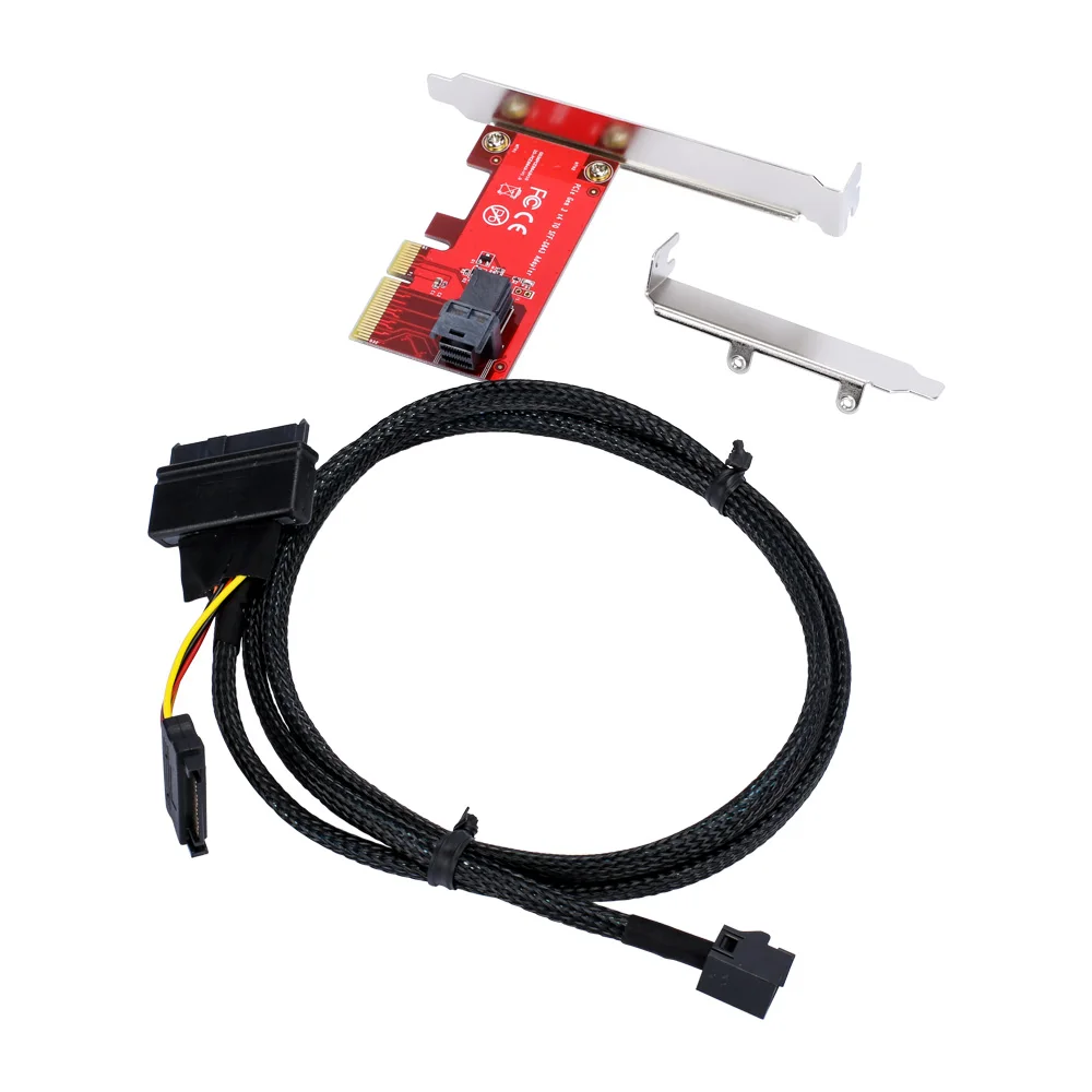 بطاقة محول PCIe x4 إلى U.2 NVMe SSD SFF-8643 محول موصل لترقية تخزين خادم سطح المكتب توسيع PCIe 4.0