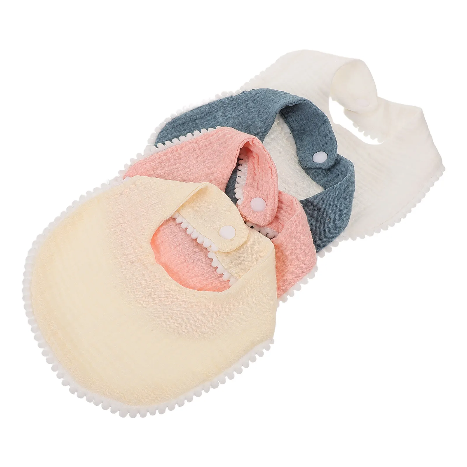 

4 Pcs Bib Bibs for Girls Feeding Cotton Double Sided Drool 's Burp Cloths New Born Infant