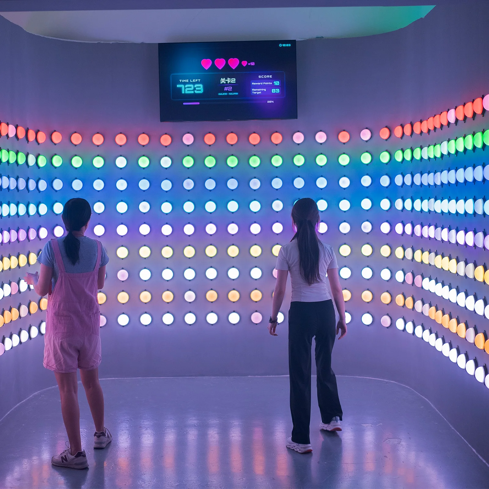 Pixfi Games Amusement Park Sports Entertainment Activate Game Push Led Light Interactive Games Led Wall Lights Game