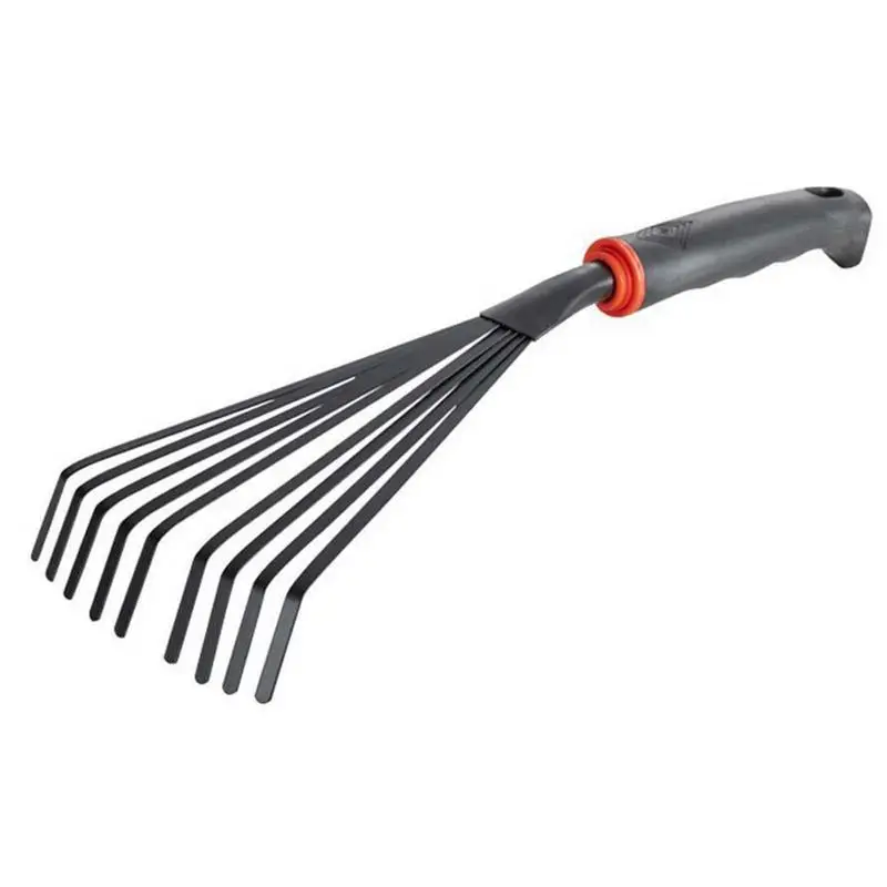 Garden Rakes Metal 9 Tines Rake Tool Hand Fan Leaf Rake for Gardening and Cultivating Hand Rake for Effective Soil Loosening