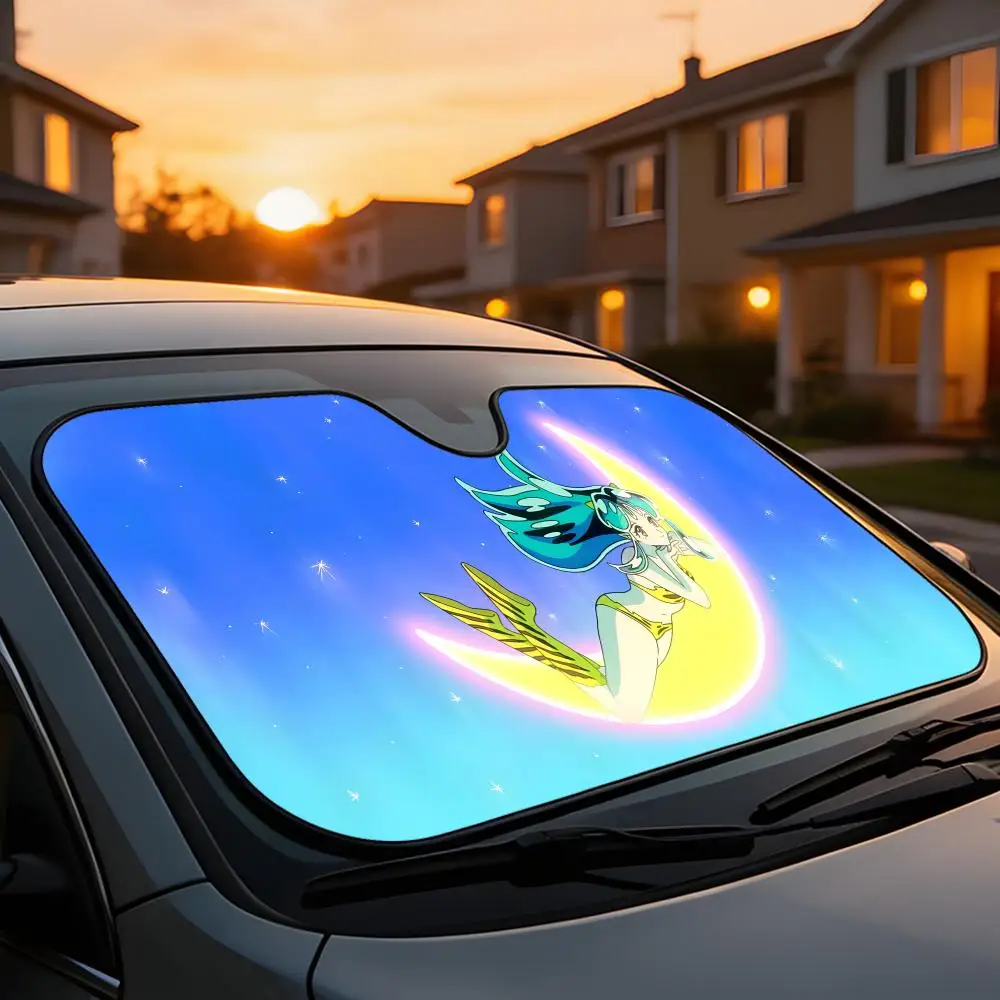 

Sun Visor Universal Car Windshield Sun Shade Full Coverage Heat UV Block Interior Anti Aging Urusei Yatsura