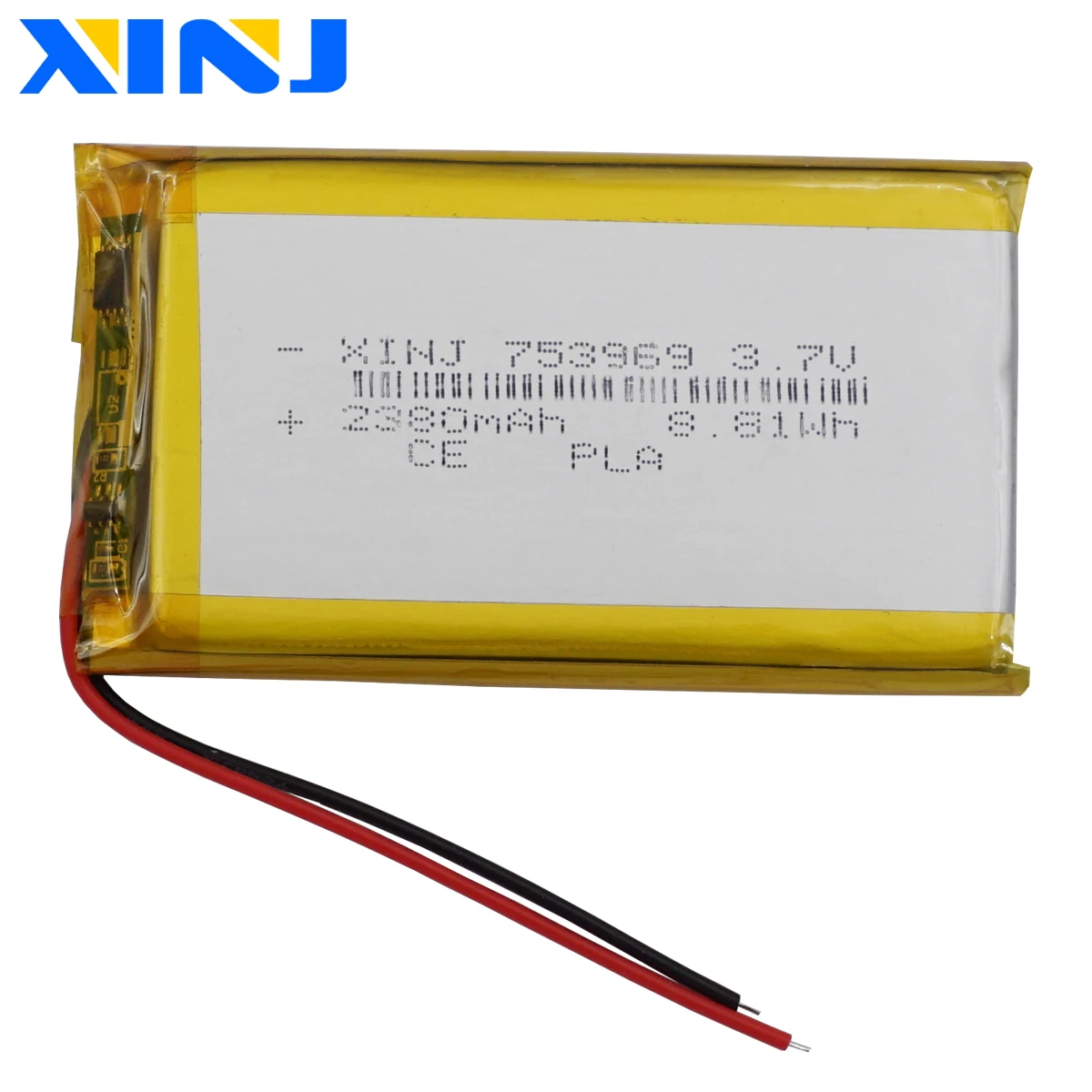 3.7v 2380mah 8.80wh 753969 polímero li lipo bateria recarregável pilha de lítio para dashcam e-book almofada meados portátil dvd tablet pc