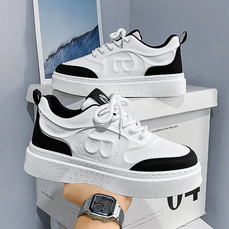 Tenis Para Hombre 2025 Men Casual Sport Shoes Spring Summer Trend Leather Low-top Flat Shoes Man Walking Footwear Versatile Plus