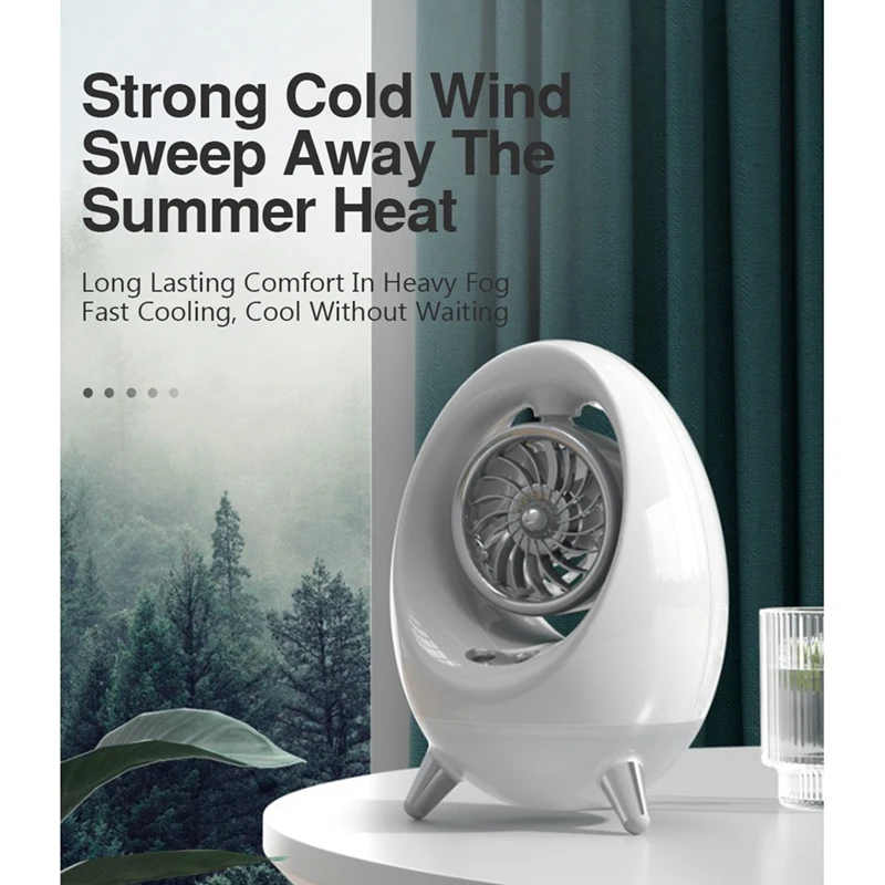 Portable Air Conditioner Air Cooler Fan Humidifier Spray Desktop Fan 2000Mah USB Fan For Office Home Camping Travel