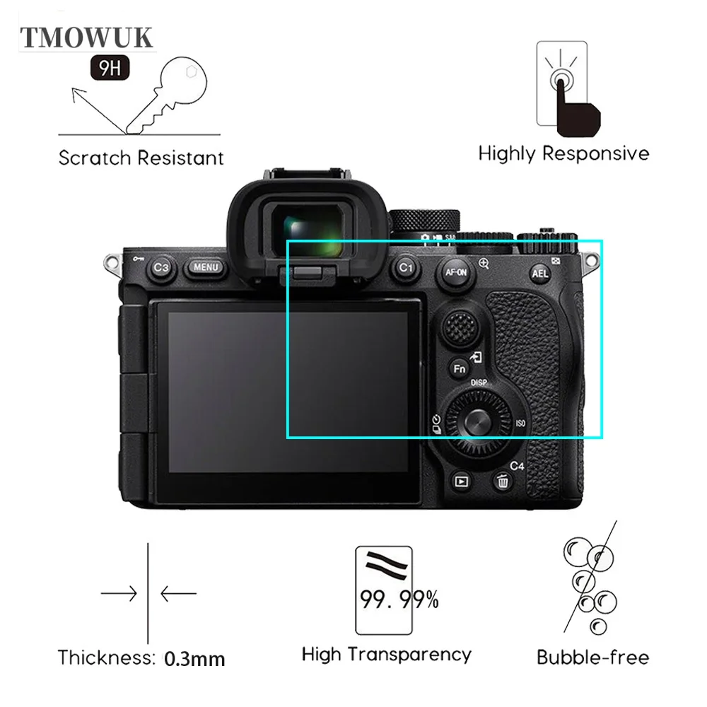 

Tempered Glass Screen Protector LCD Protective Film 9H Hardness HD Clear Anti-Scratch For Sony A7R5 A7RM5 A7RV