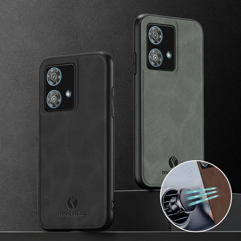 Magnetische telefoonhoes voor Motorola Edge 50 Neo lederen siliconen hoes voor Moto Edge 50 Ultra 40 Neo cameralensbeschermingshoes