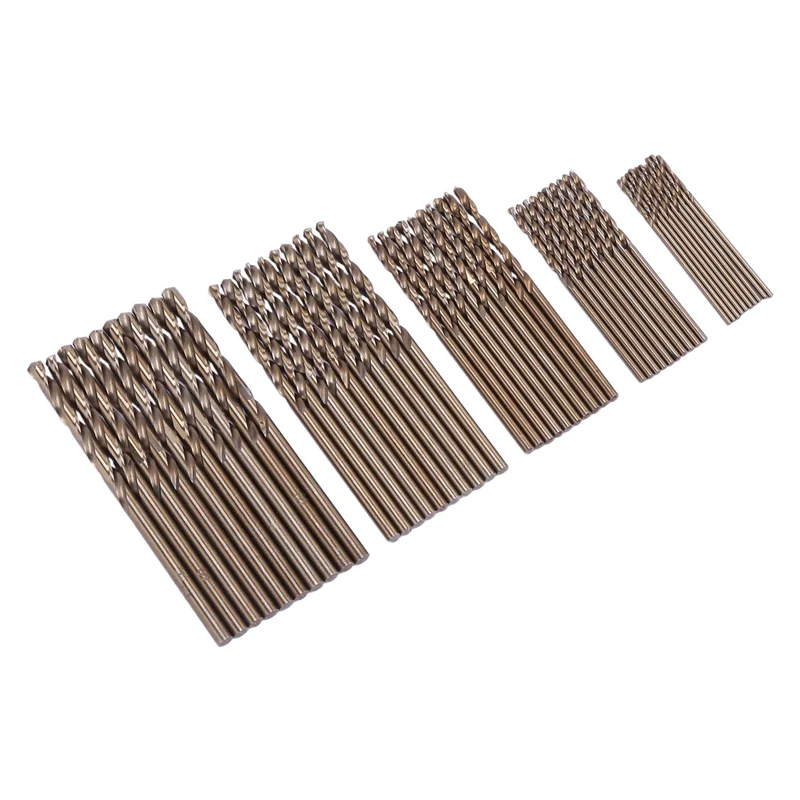ABBN-150Pcs Drillforce Tools M35 코발트 드릴 비트 세트, Hss-Co 드릴 세트 1-3Mm, 경화 강철, 주철 드릴링용