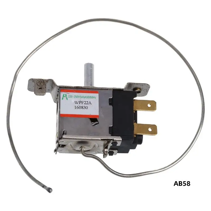 

10X WPF22A 2Pin Refrigerator Refrigeration Thermostat W 30Cm Metal Cord