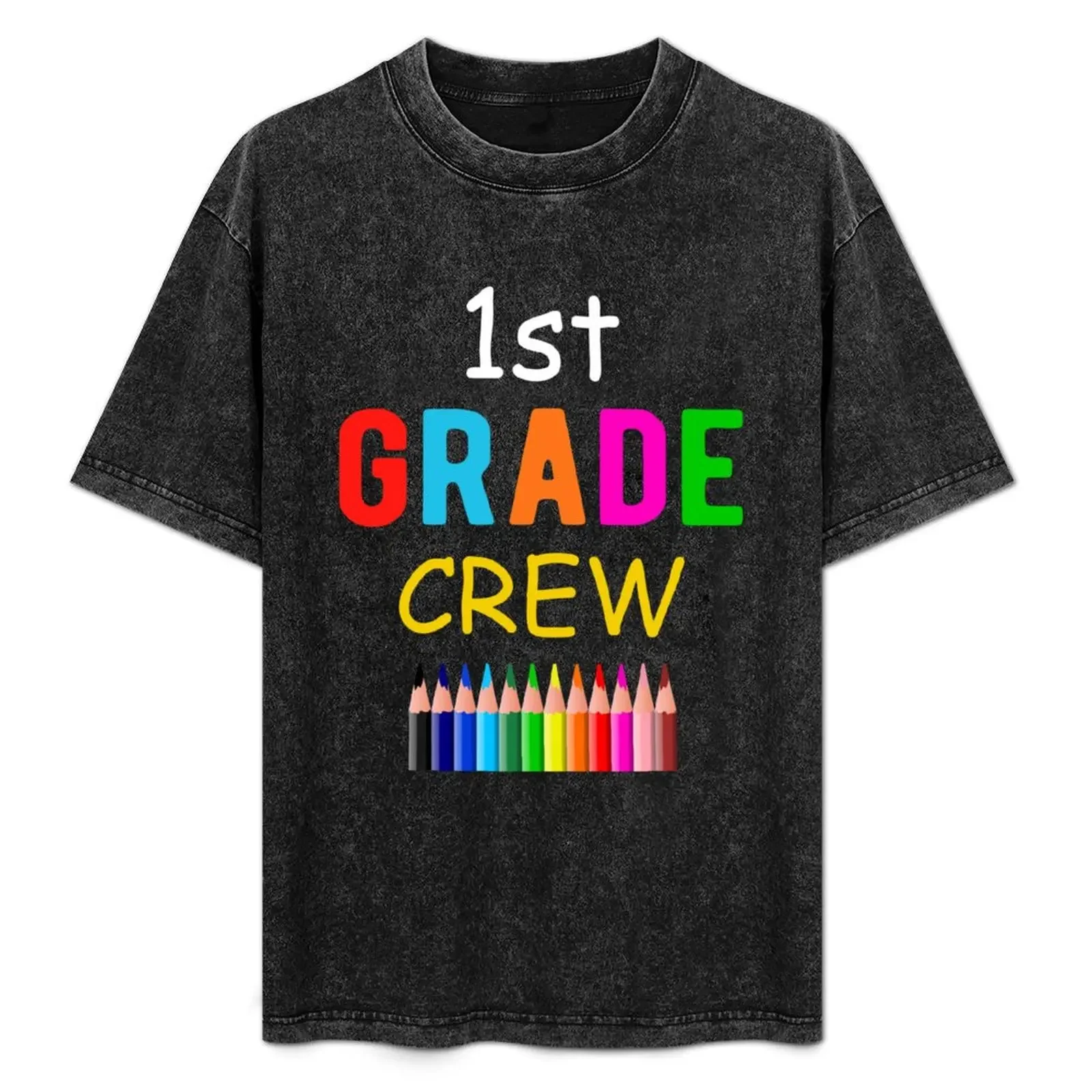 

1st Grade Crew, First Grade Squad, First Day Of School T-Shirt T-shirts oversize anime summer clothes slim fit t shirts for men