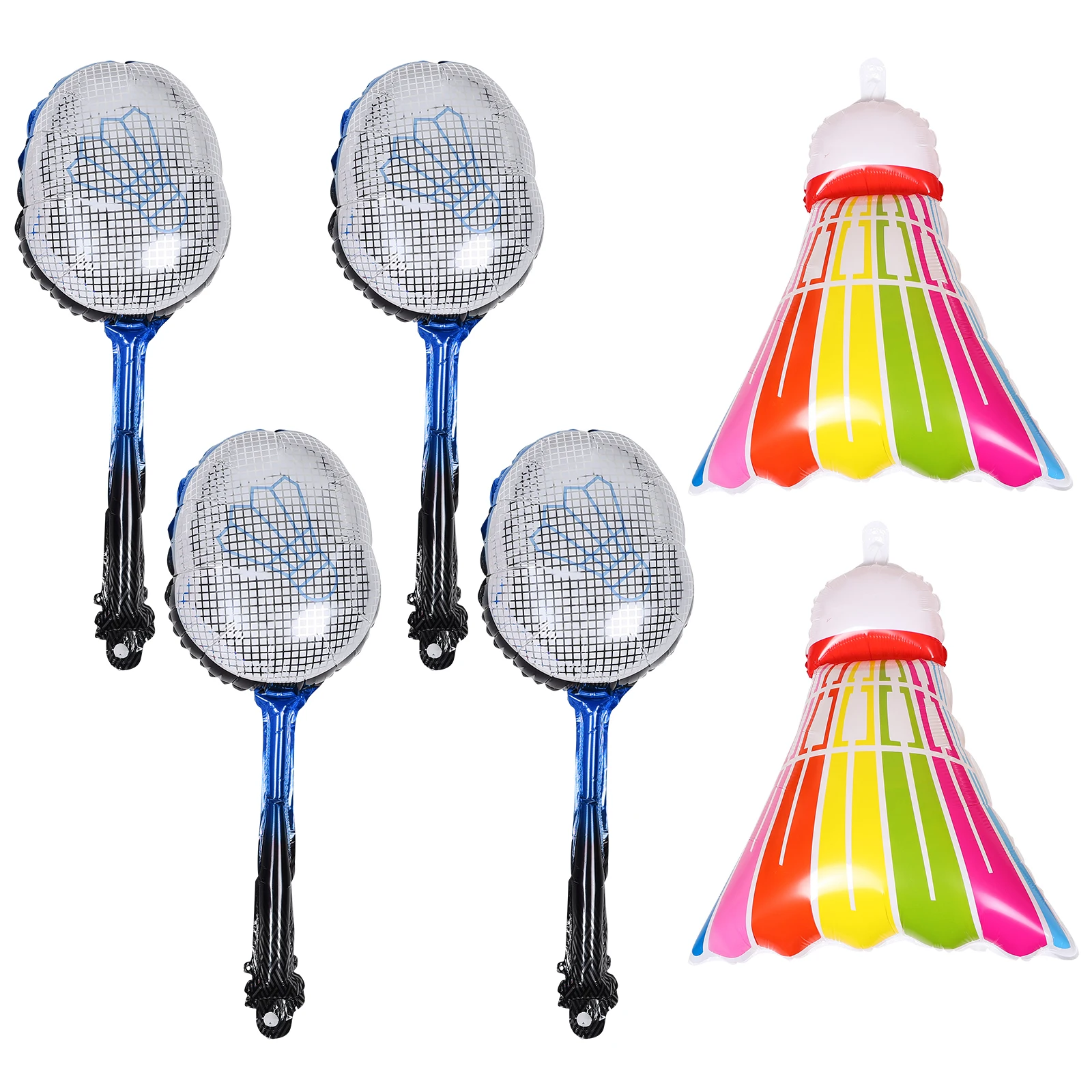 

1Set Inflatable Badminton Balloon Lightweight Foil Design Birthday Party Decoration Portable Badminton Balloon Favors