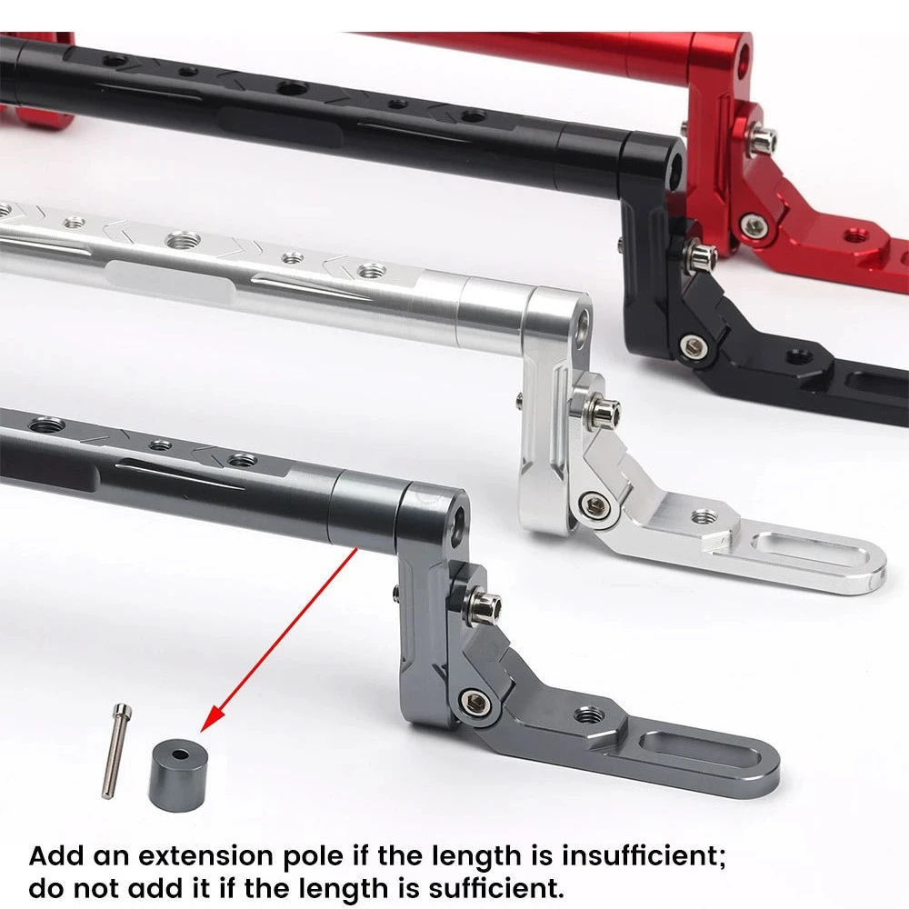 For Electric Motorcycle Scooter CNC Aluminum Mirror Base Crossbar Multifunctional Extension Bar for Phone Holder Light