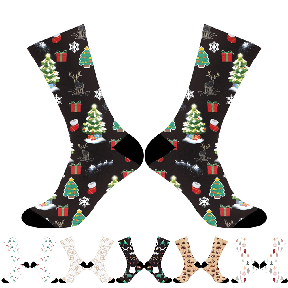 

2024 New Christmas Gift Fashion Cute Cartoon Socks Harajuku Hip-Hop Animal Print Cotton Socks