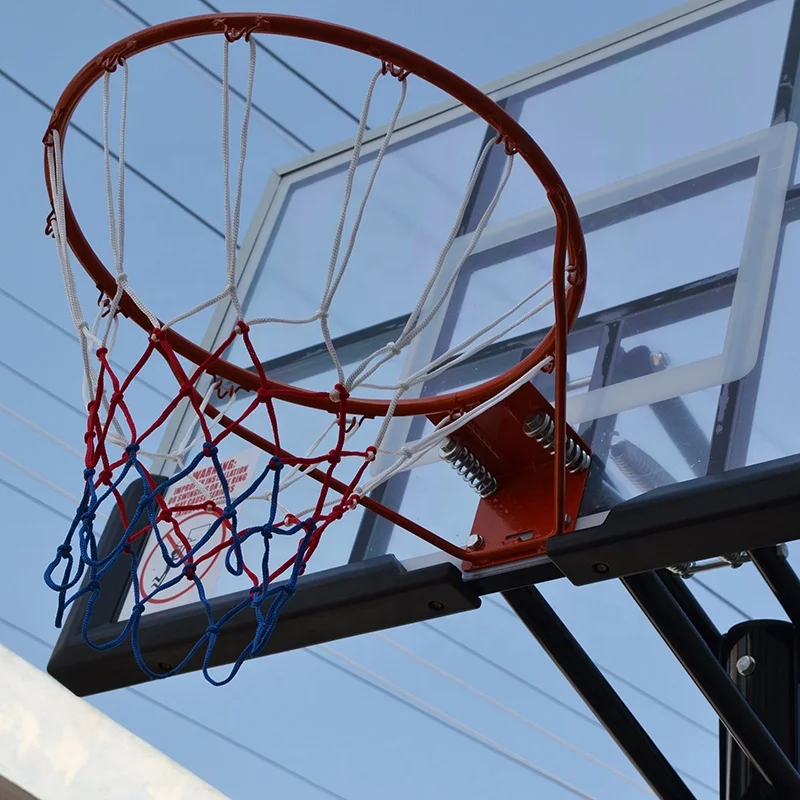 حامل كرة سلة قابل للتعديل بسرعة الارتفاع بطول 7.5-10 أقدام، هدف كرة سلة محمول خارجي داخلي