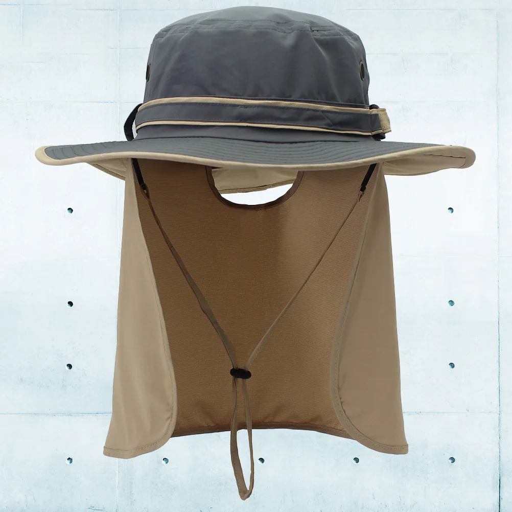 

Bucket Hats with Neck Flap UV Protection Sunhats for Women Men Outdoor Fishing Adjustable Chin Strap Lightweight Durable