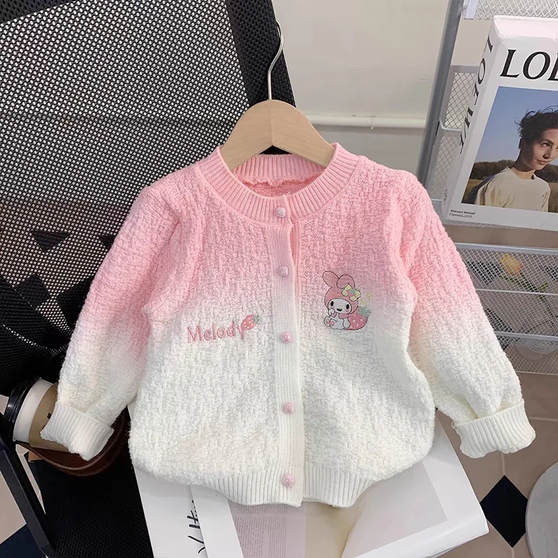 

Girls Knitted Sweaters Spring Autumn 2024 Children Woolen Jersey Coats Sweater For Baby Outerwear Jackets Clothes Kids Tops 5 6Y