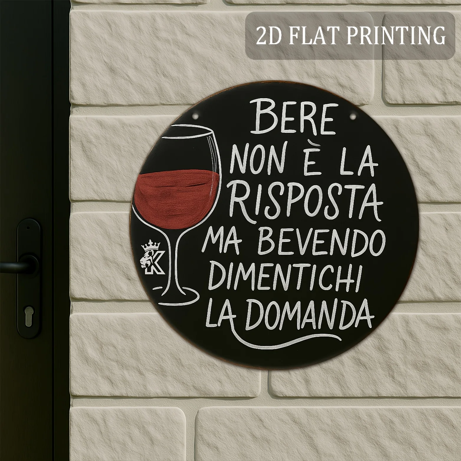 Italian Proverb aluminum Sign 