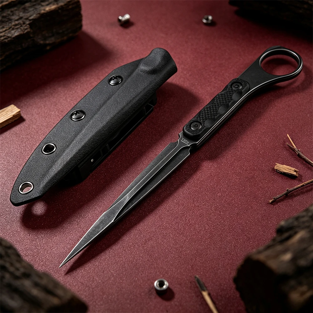 Outdoor Hunting Gifts - سكين تخييم محمول ذو نصل ثابت