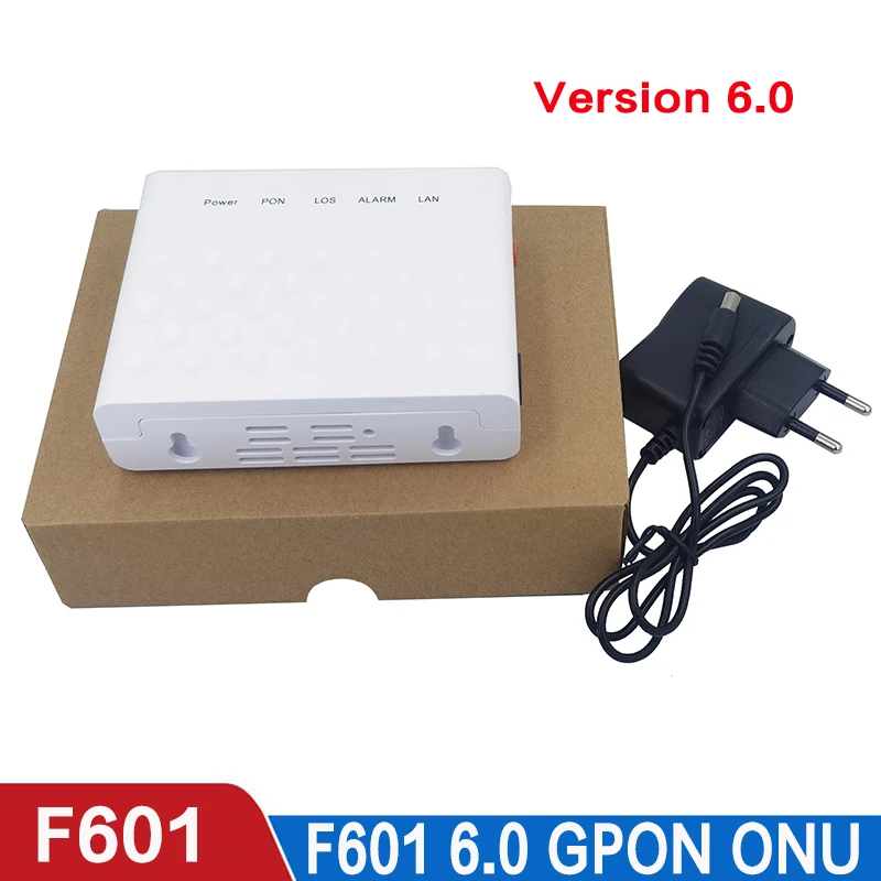 100% Original New  F601 1GE port Version 6.0 GPON Terminal ONT Optical Terminal 1GE Port Novo