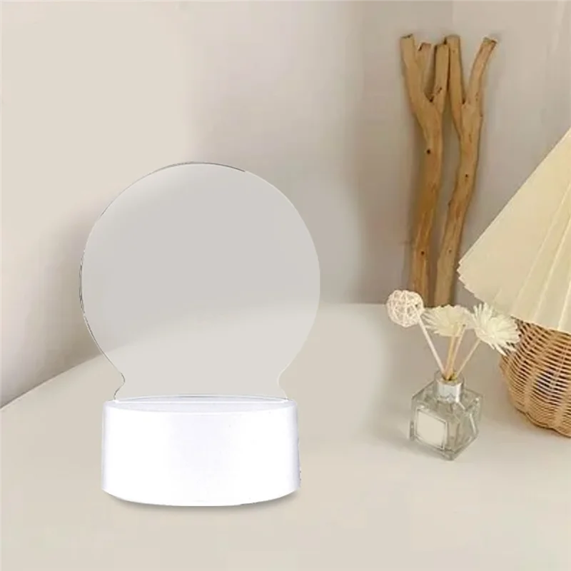 ABZL Tablero marcador acrílico brillante Tablero de borrado en seco acrílico iluminado por LED alimentado por USB