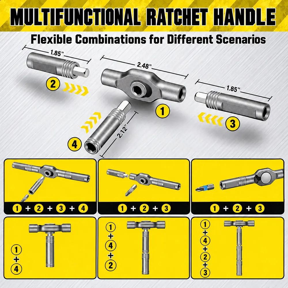 32 in1 Multifunction Ratchet Screwdriver Set Multi Magnetic Bits Mini Repair Tool Kit Household Tool For Furniture PC & Desk Etc