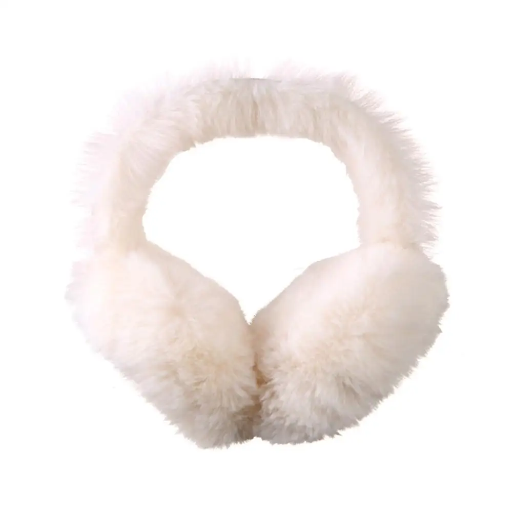 Earmuffs Plush Women's Warm Autumn And Winter Student Ear Folding Cycling Antifreeze Earmuffs Rabbit Fur Imitati C2z9