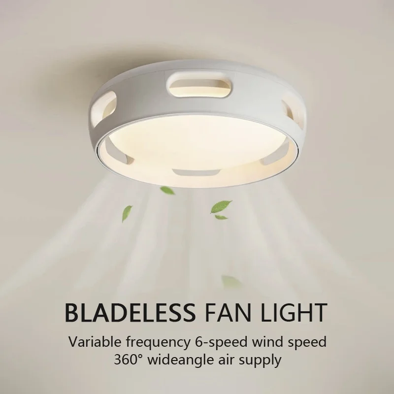 

Светодиодный потолочный вентилятор, невидимый безлопастной герметичный вентилятор, бесщеточный двигатель, 6-скоростной пульт дистанционного управления с затемнением, вентиляторы с циркуляцией воздуха для спальни