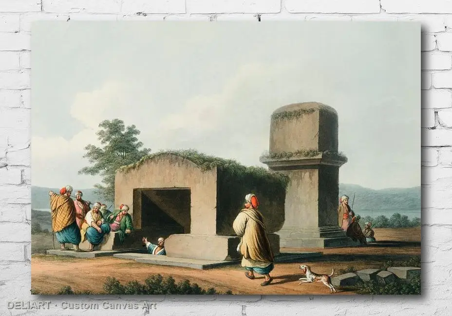 

Ottoman Vintage Travel Canvas Poster - Monument on the Coast of Syria, Plate II Custom Size Wall Art Home Room Decor