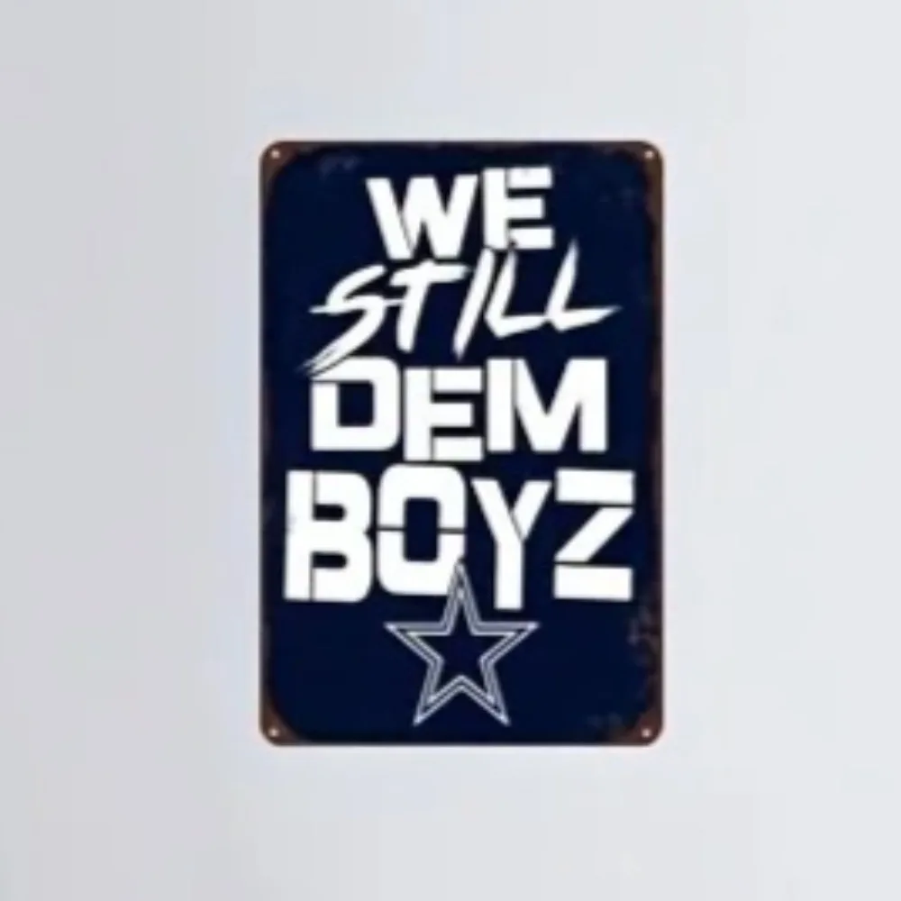 

DemBoyzVintz "We Still Dem Boyz" Dallas Fans Iron Sign | 8x12 Inch Pre-Drilled | Weather-Resistant Wrought Iron with "CowboyGrit