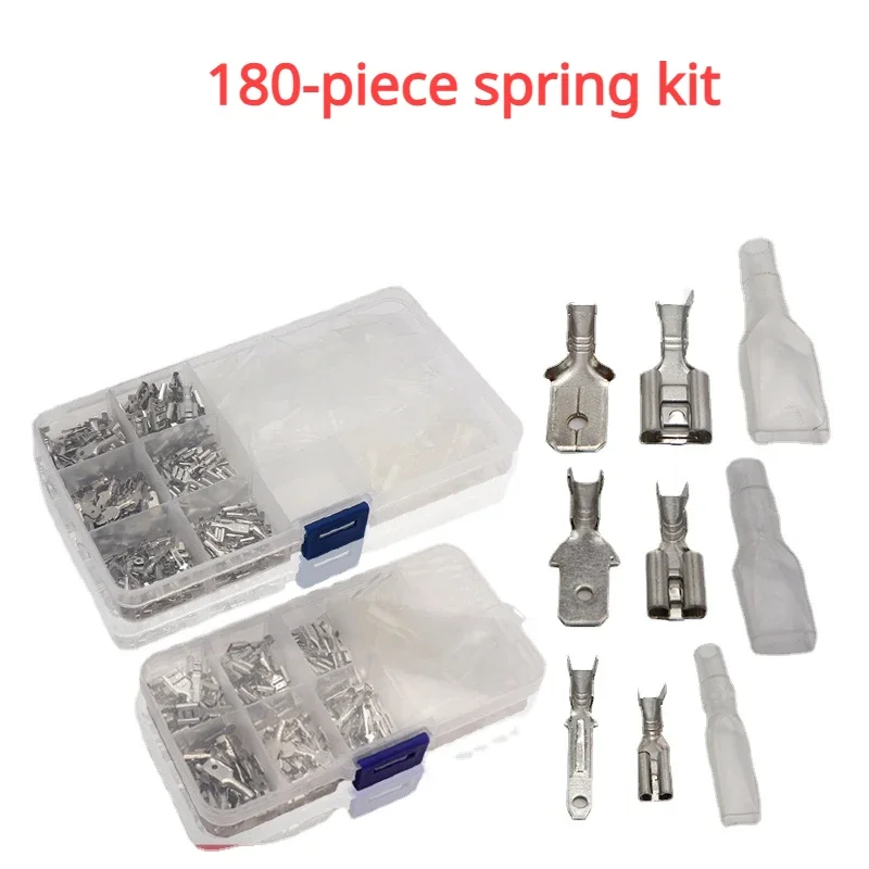 Hook Switch Insert Sheath 6.3/4.8/2.8mm Plug-in Cold Compression Wiring Terminal Wire Connector Male and Female Connector Sets