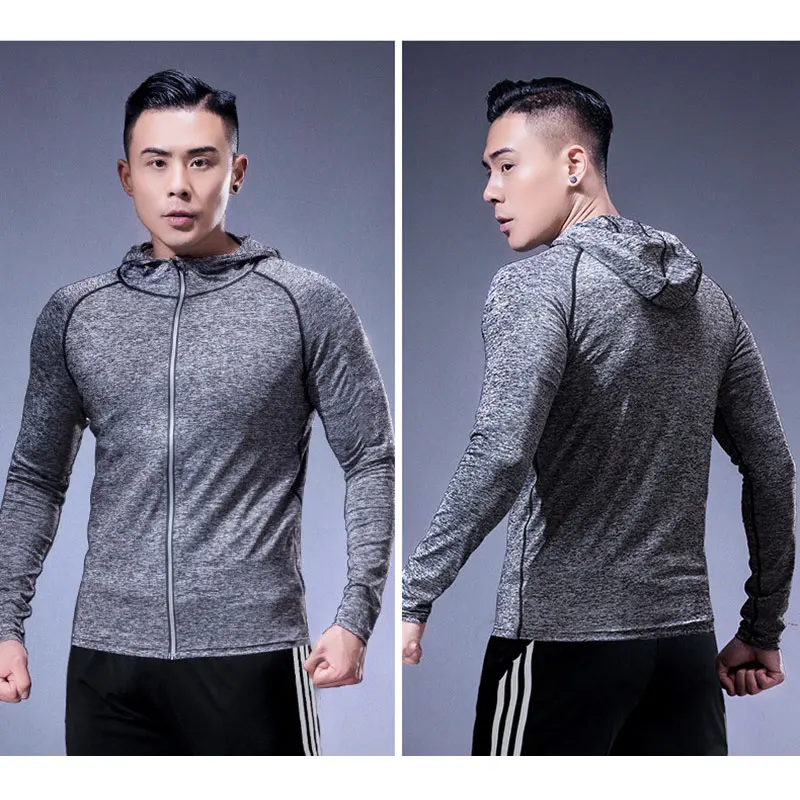 Sports Top Men'S Autumn And Winter Jacket Long-Sleeved Warm Hoodie Jacket Basketball Training Running Fitness Clothes