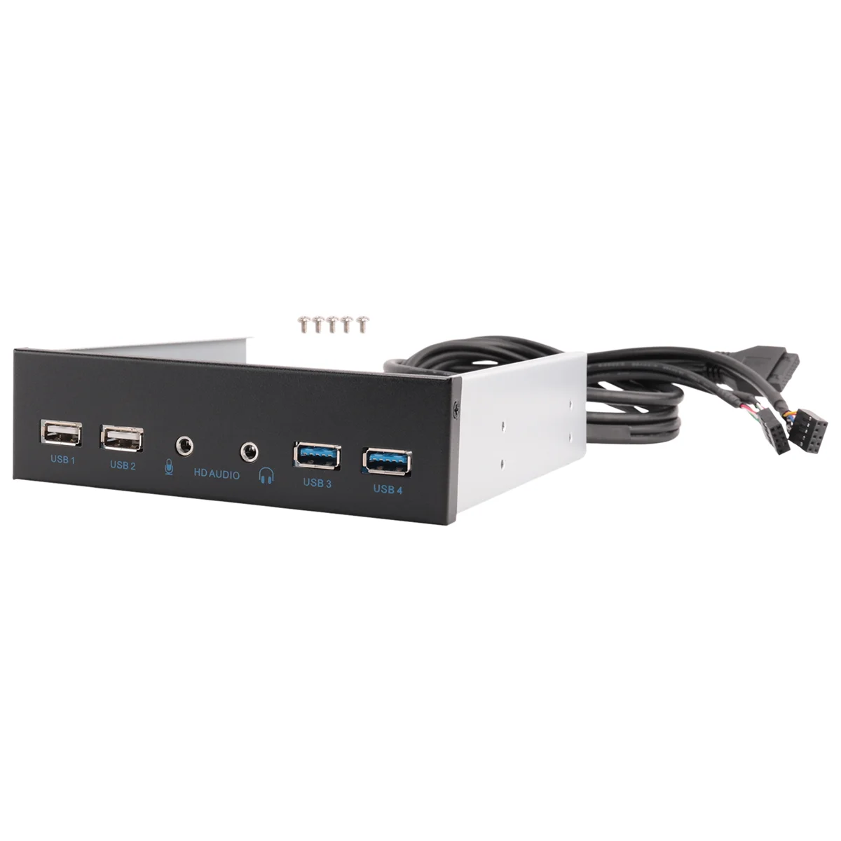 5.25 Inch Desktop Pc Case Internal Front Panel Usb Hub 2 Ports Usb 3.0 And 2 Ports Usb 2.0 With Hd Audio Port 20 Pin Con