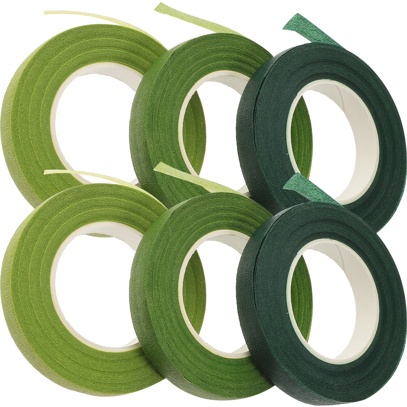 

6 Rolls Green Floral Tape Bouquet Stem Wrapping Gift Packaging Flower Arrangement Diy Crafts Wrapping Tapes Florist Supplies
