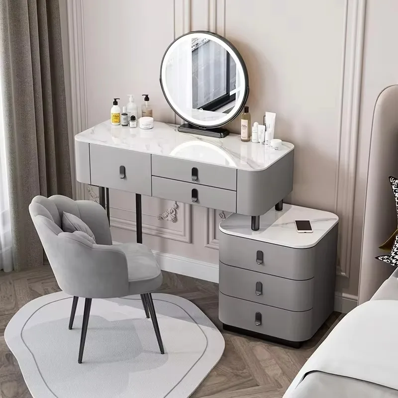 Storage Drawer Vanity Table Aesthetic Italian Space Saving Makeup Vanity Mirror Salon Beauty Coiffeuse Chambre Furniture