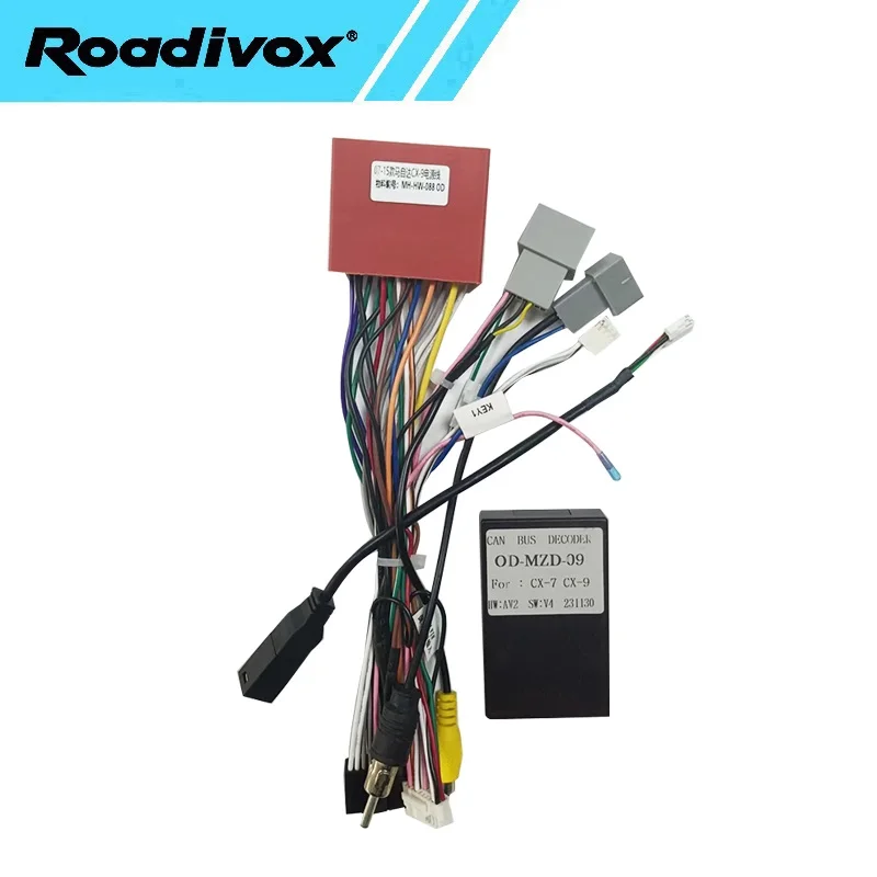 android Car radio Canbus Box Decoder For mazda cx-7 cx-9 2007 2015 16 pin Wiring Harness Plug Power Cable connector