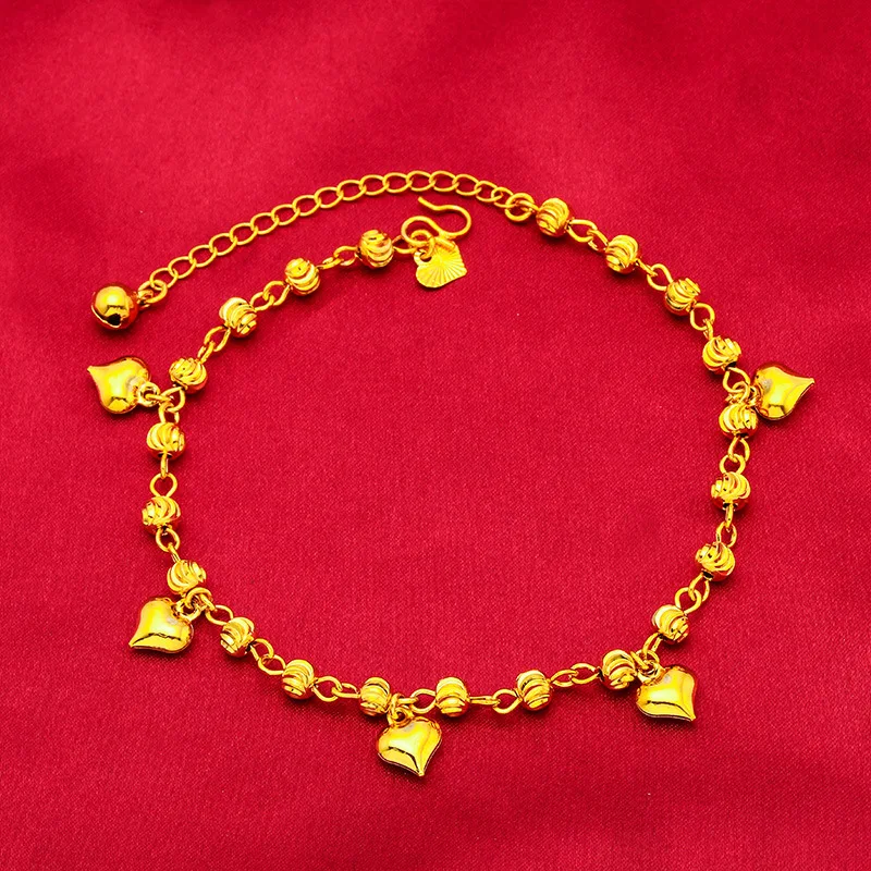 

24K Gold Euro Coin Adjustable Anklet | AU999 Pure Gold, vintage euro coin design, adjustable length, stylish for daily wear