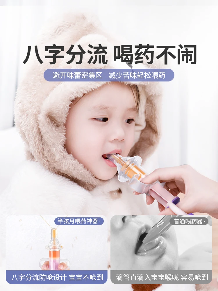 Baby medicine feeder choke-proof baby dropper feeding water feeding medicine drinking straw children