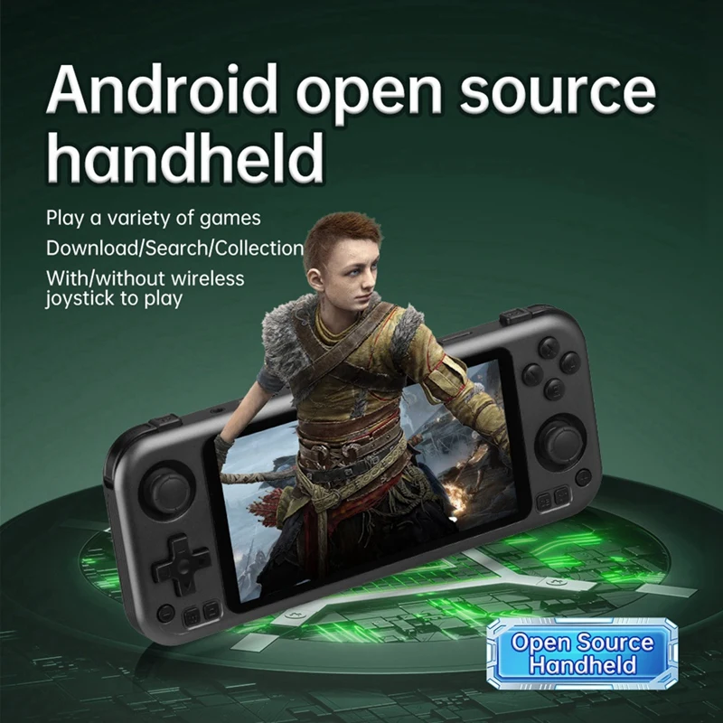ABMF 오픈 소스 핸드헬드 게임 콘솔, 5.0 인치 HD IPS 터치 스크린 게임 콘솔, 더블 조이스틱, Rg3566 레트로 아케이드