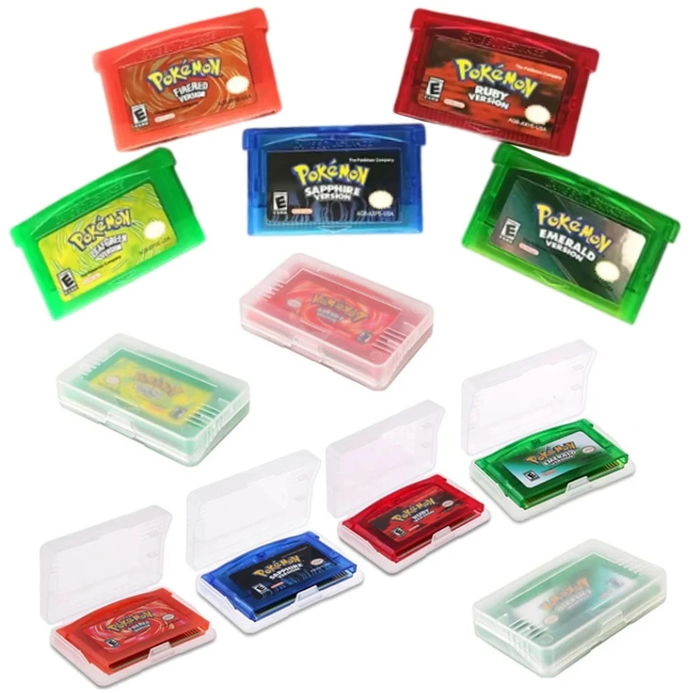 

EUR/USA GBA Game Pokemon Series 32-битный картридж для видеоигр Консольная карта Pokemon EMERALD FIRERED LEAFGREEN RUBY SAPPHIPE