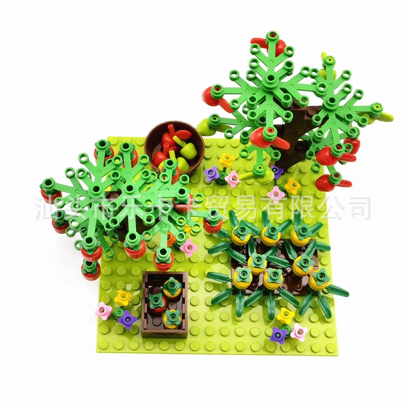 مجموعة مكعبات بناء المزرعة على شكل حيوانات MOC Pig and Chicken House Horse House Pig Toy DIY هدية إبداعية للأطفال #3