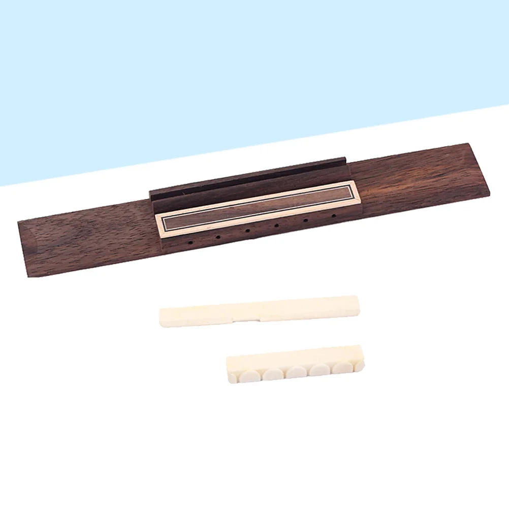 

Premium Ox Bone Ukulele Nut and Saddle Replacement Rosewood Wood Classical Guitar Bridge Guitar Accessory Saddle and Nut Kit